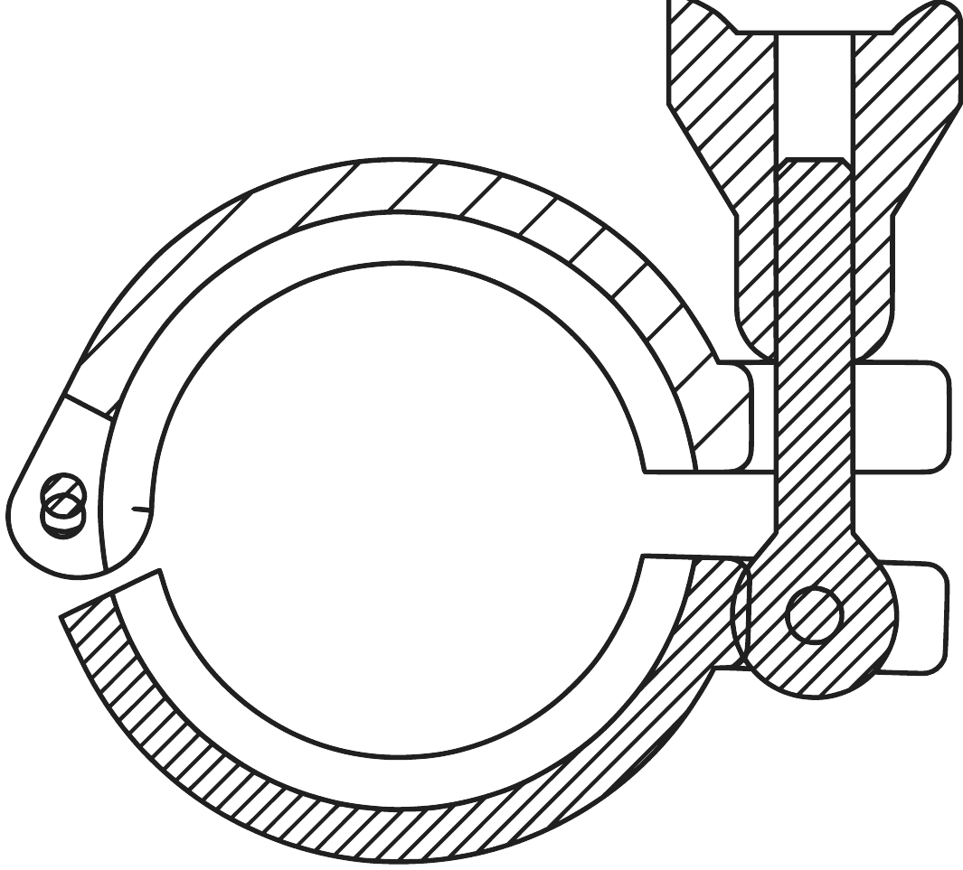 Хомут Clamp — технический чертеж